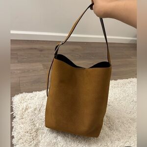 Theory leather bucket bag